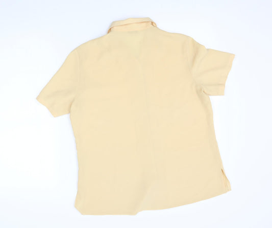 bonmarche Womens Yellow Basic Button-Up Size 12
