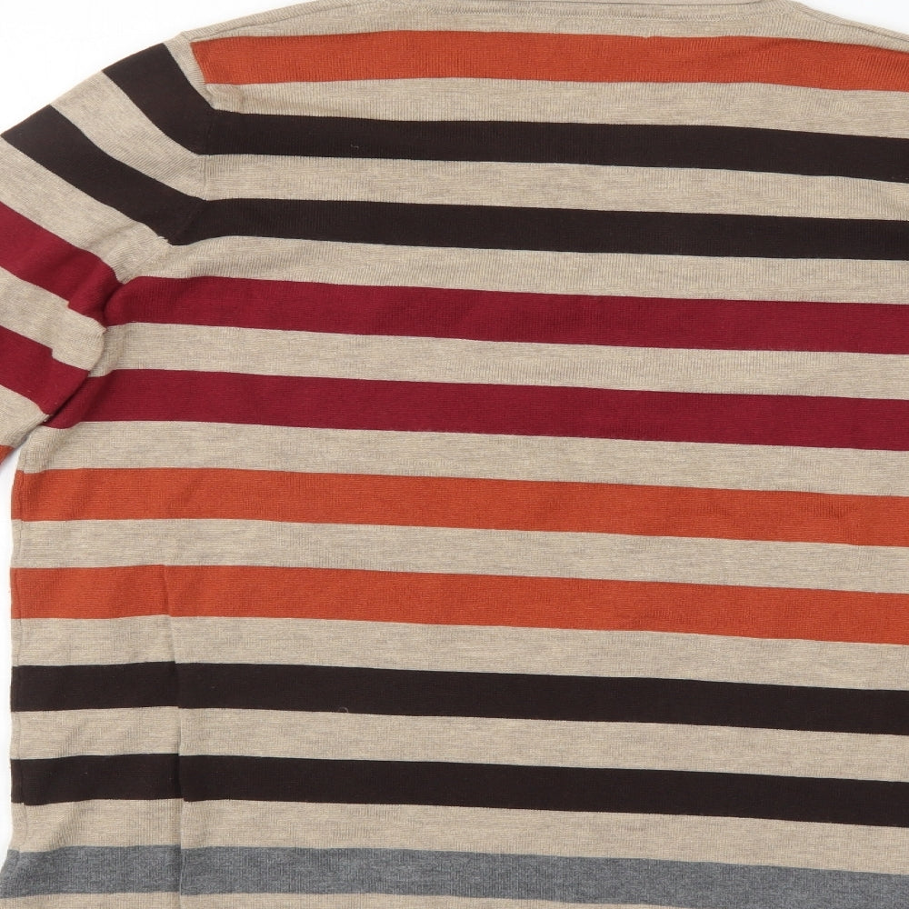 First Avenue Womens Multicoloured Striped Pullover Jumper Size S