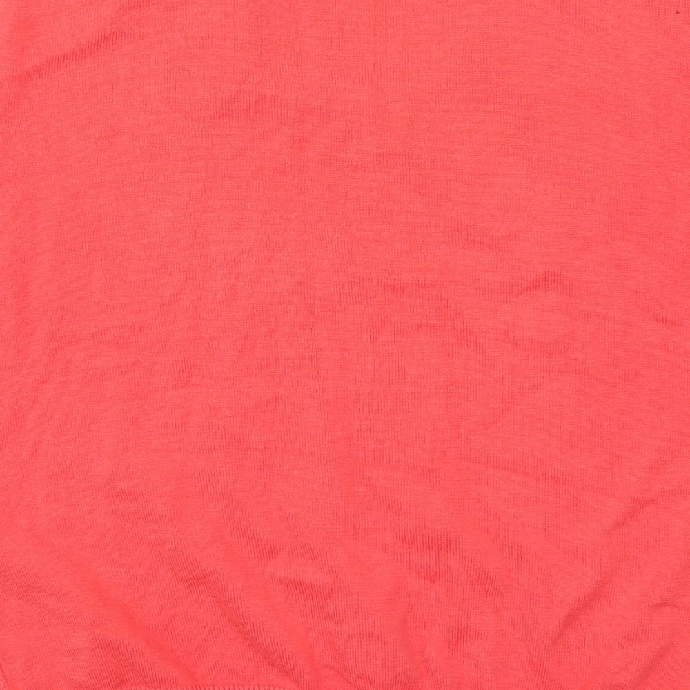 House of Fraser Womens Pink Knit Pullover Jumper Size L - Coral Coloured