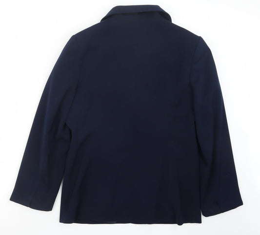 AMARANTO Womens Blue Jacket Size 14