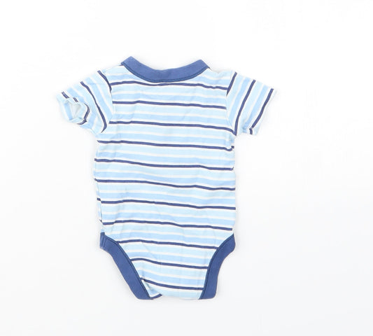 George Boys Blue Striped Babygrow One-Piece Size 3-6 Months