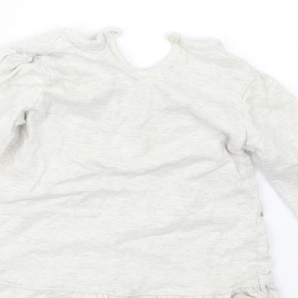 George Girls Grey Basic T-Shirt Size 6-9 Months - Minnie Mouse