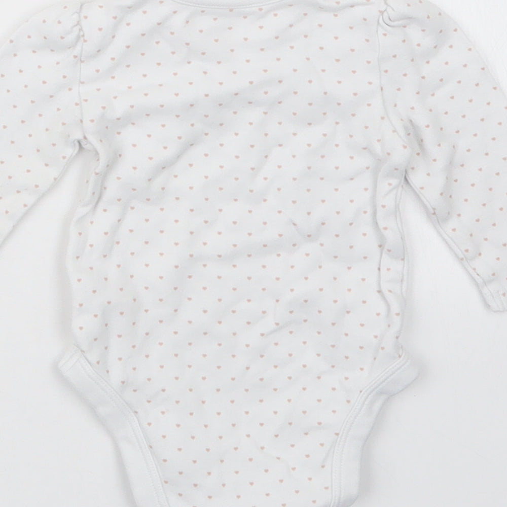 George Girls White Polka Dot Babygrow One-Piece Size 6-9 Months