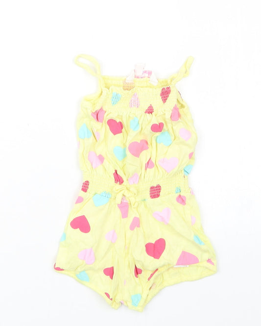girl2girl Girls Yellow Geometric Playsuit One-Piece Size 2-3 Years