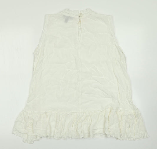 QED London Womens White Basic Blouse Size 12