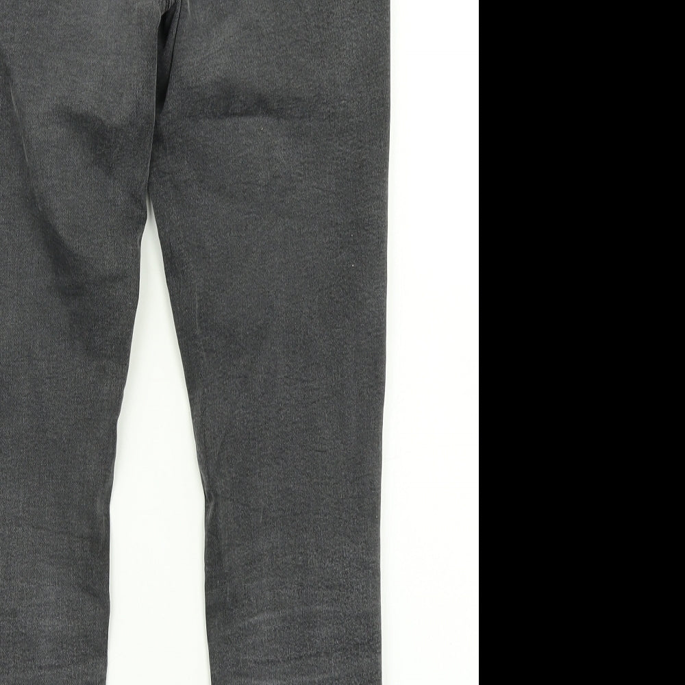 Brand and care label for Denim Co girls’ grey denim skinny jeans, size 13-14, years