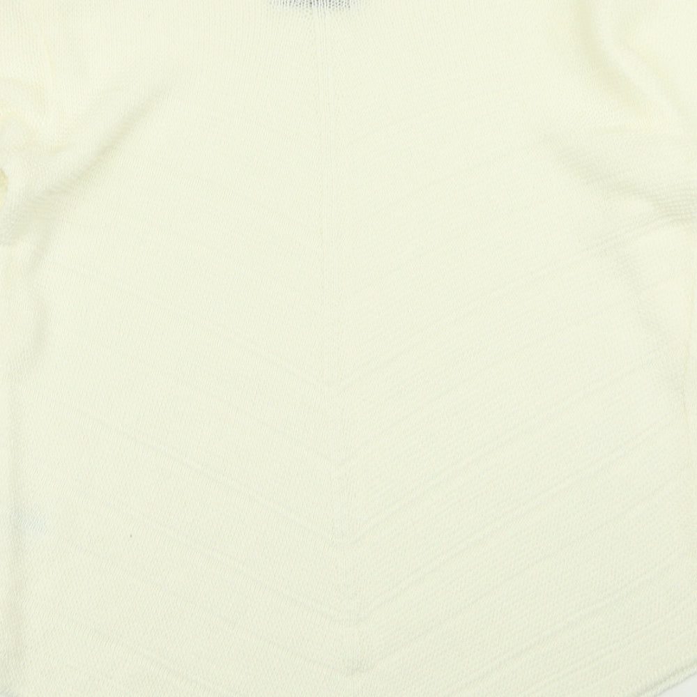 BASSINI Womens Ivory Knit Pullover Jumper Size L