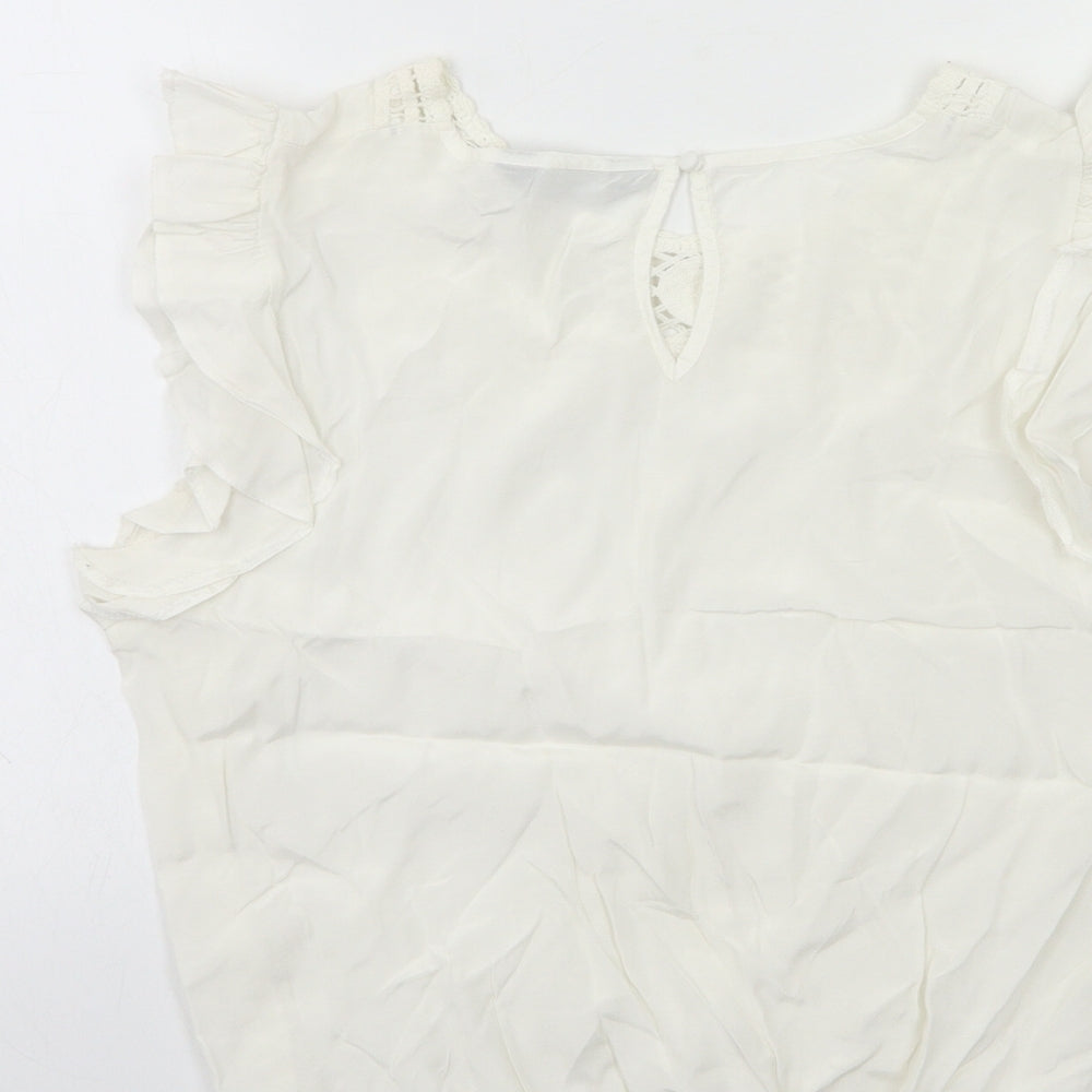 Dorothy Perkins Womens White Basic Tank Size 14