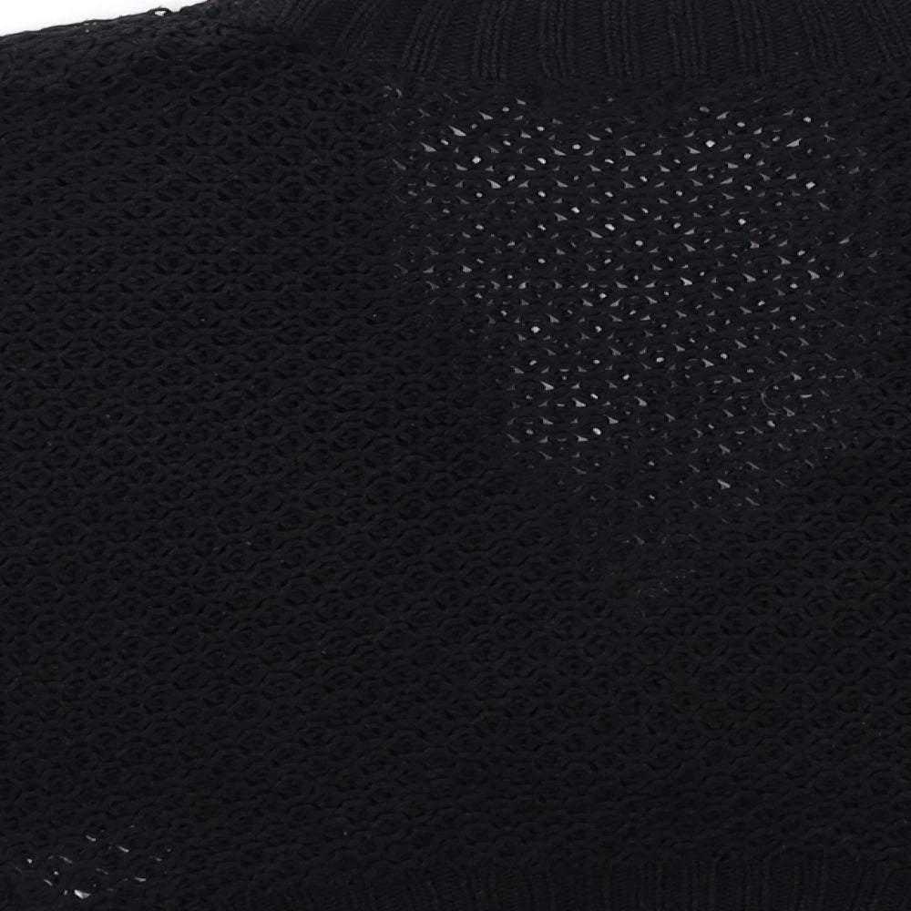 F&F Womens Black Knit Cardigan Jumper Size 12