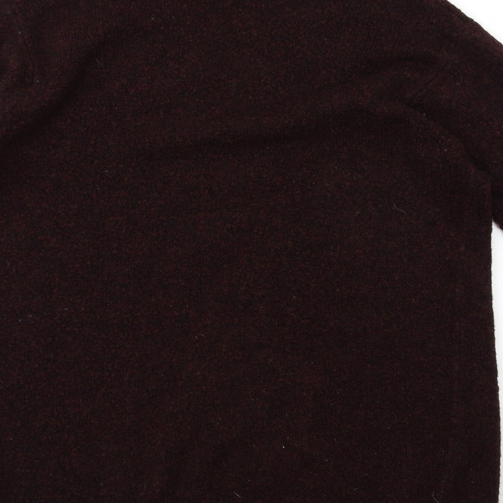 H&M Womens Red Knit Cardigan Jumper Size XS