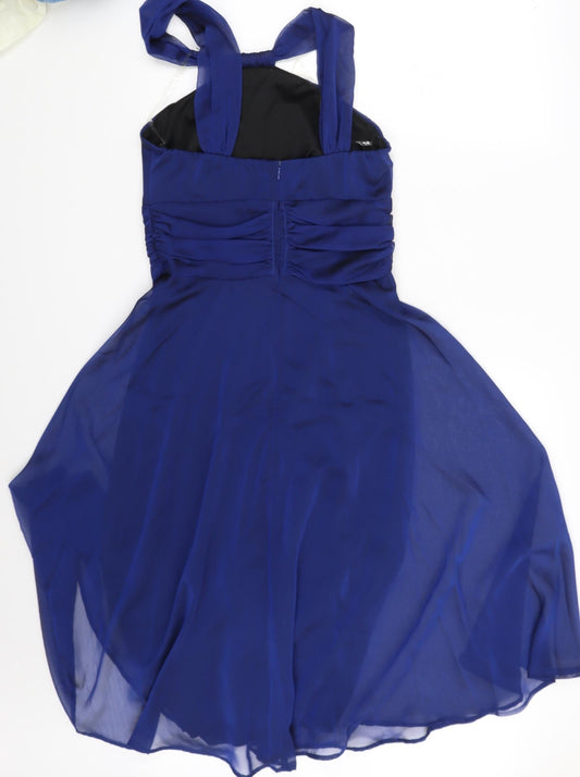 Connected Womens Blue A-Line Size 8