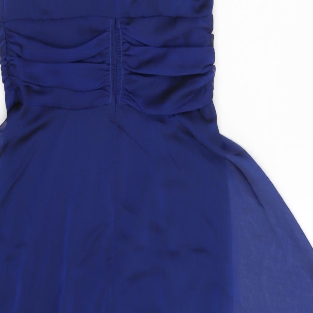 Connected Womens Blue A-Line Size 8