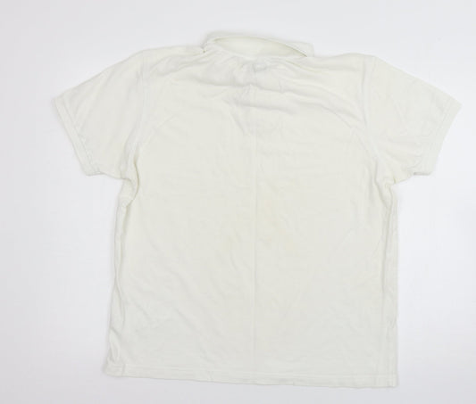 Cedar wo Mens White Jersey T-Shirt Size L