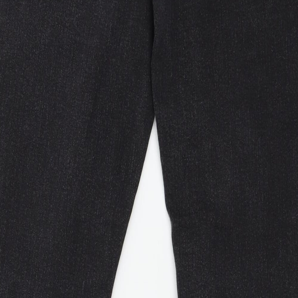 Brand and care label for Denim & Co. women’s grey denim skinny jeans, size UK 10, 30-inch leg