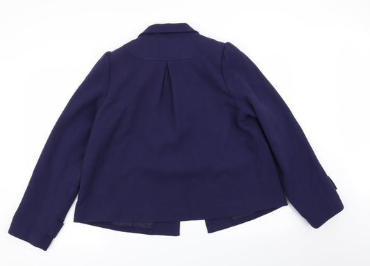 Papaya Womens Blue Overcoat Coat Size 14
