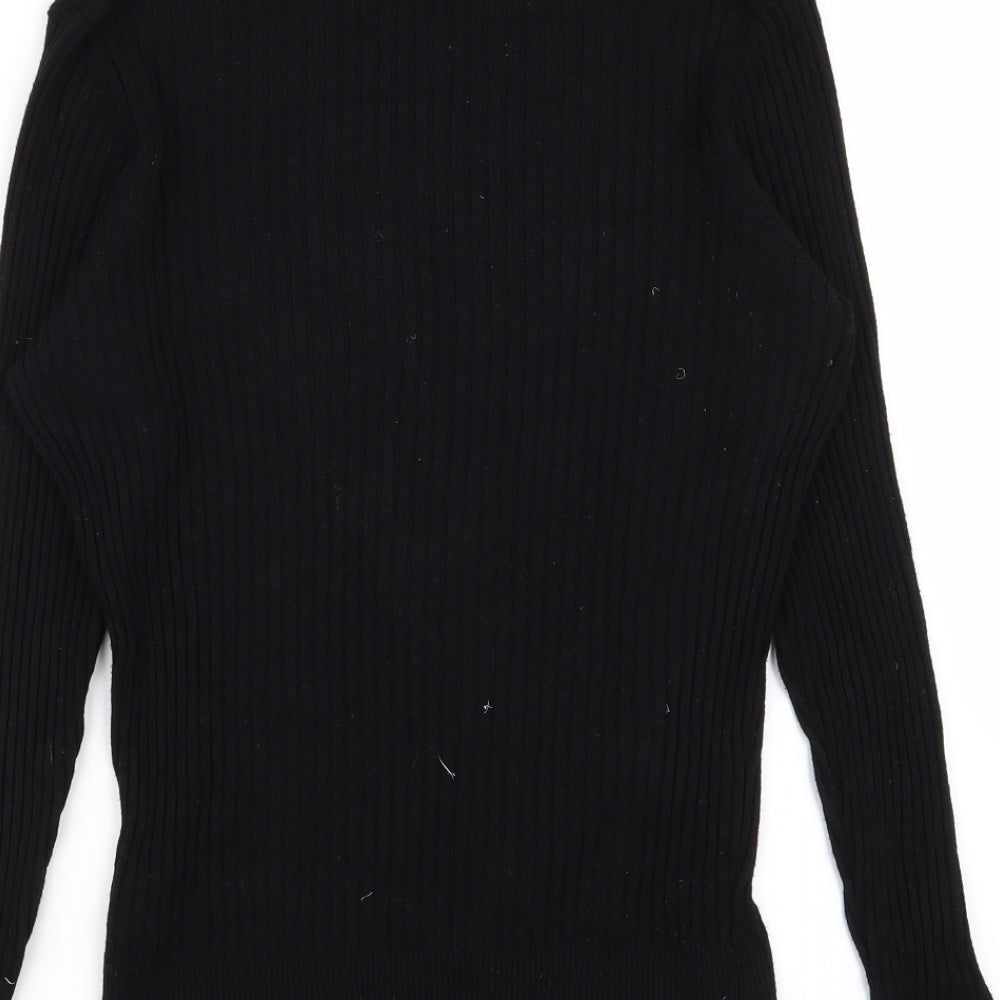Nutmeg Womens Black Pullover Jumper Size 14