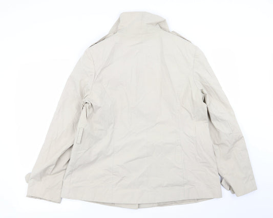 Autonomy Womens Beige Overcoat Coat Size 14