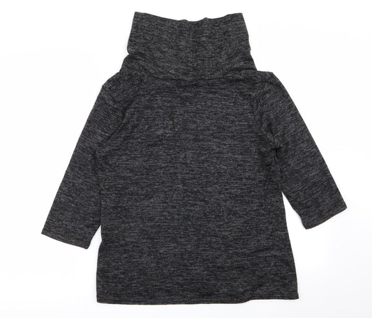 Tru Collection Womens Grey Basic T-Shirt Size 12