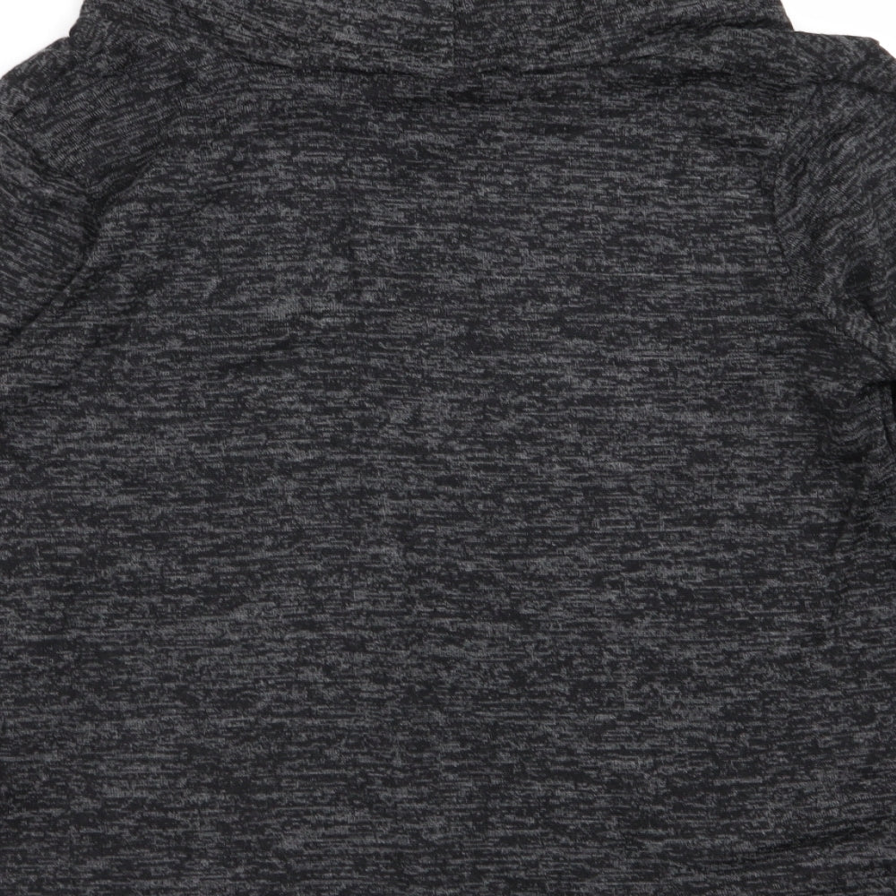 Brand and care label for Tru Collection women’s grey basic t-shirt, size UK 12
