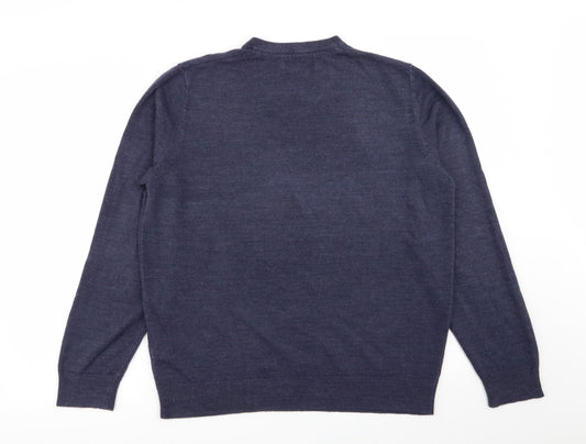 Maine Mens Blue Pullover Jumper Size S
