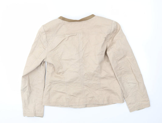 CC Womens Beige Jacket Coat Size 10