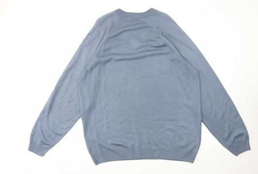 Essentials Mens Blue Pullover Sweatshirt Size L