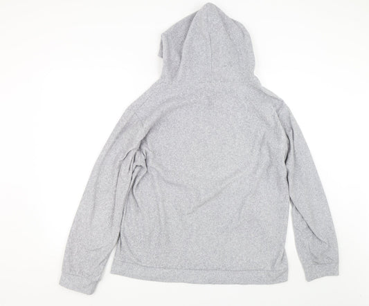 On fire Womens Grey Henley Hoodie Size 18