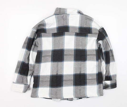 Preworn Womens Grey Check Jacket Coat Size S