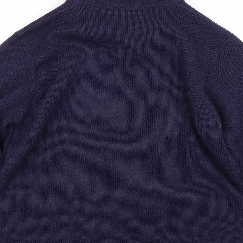 Preworn Womens Blue Cardigan Jumper Size 16