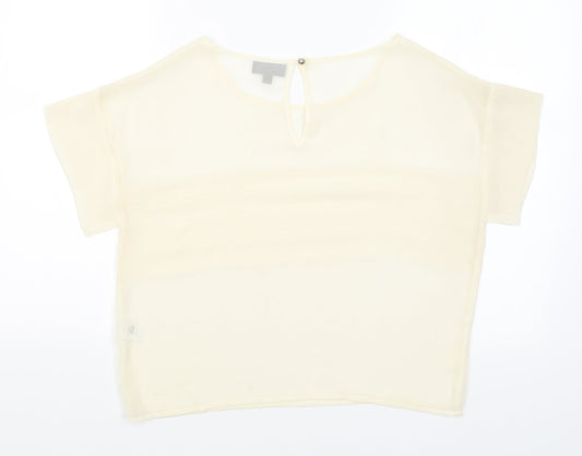 Topshop Womens Ivory Basic Blouse Size 8