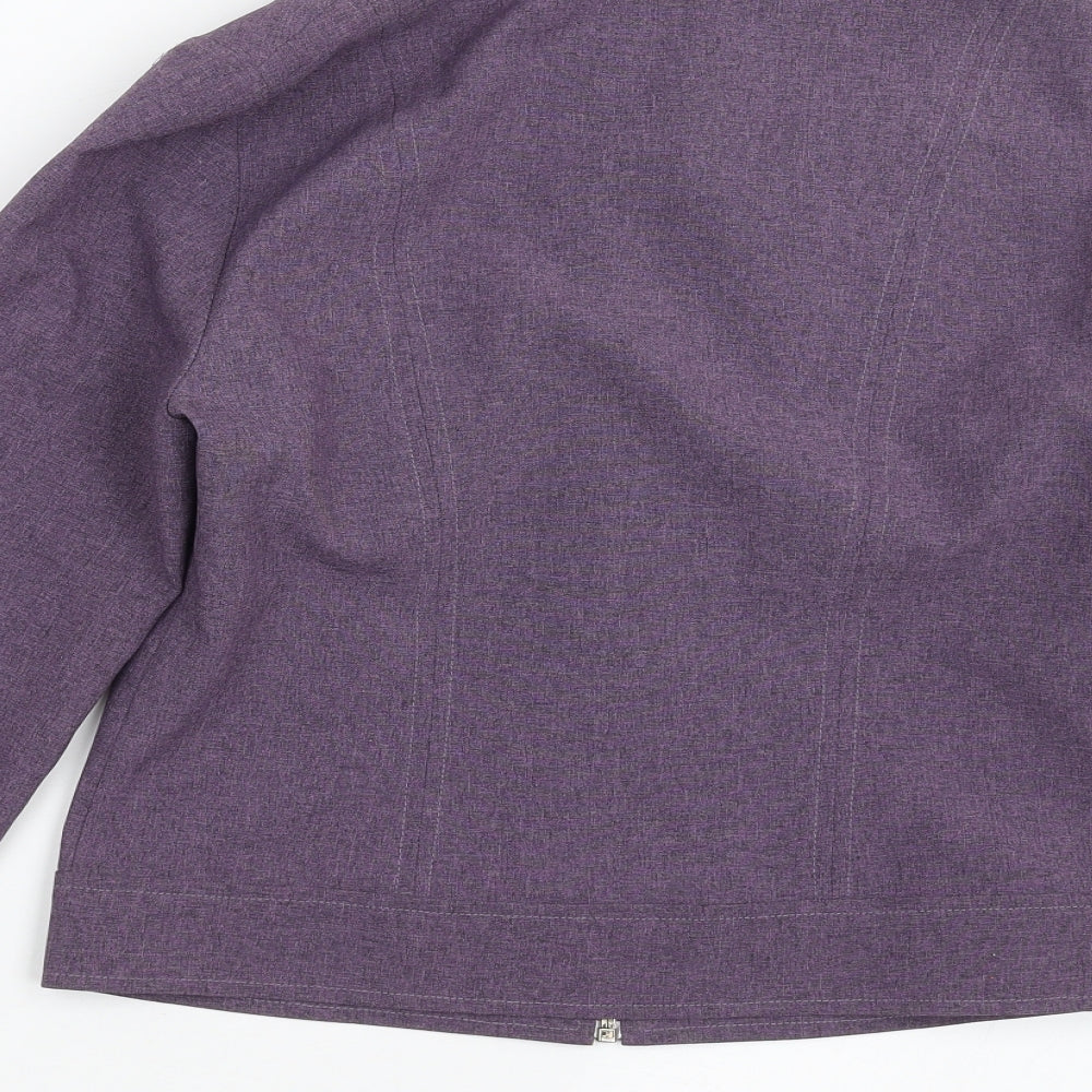 Essentials Womens Purple Jacket Suit Jacket Size 10