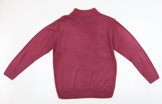 isabella Mens Purple Pullover Jumper Size S