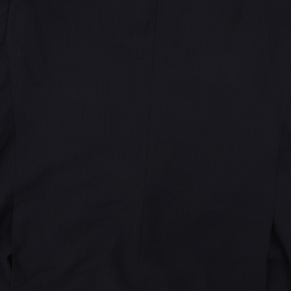 Impressions Mens Black Striped Jacket Blazer Size 46