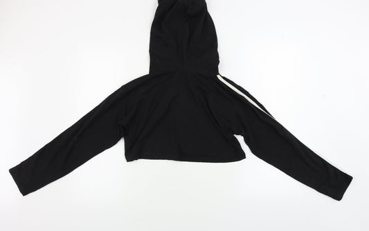 Missguided Womens Black Pullover Hoodie Size 14