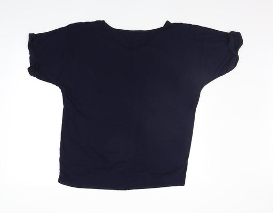 Brezza Womens Blue Basic T-Shirt Size 16