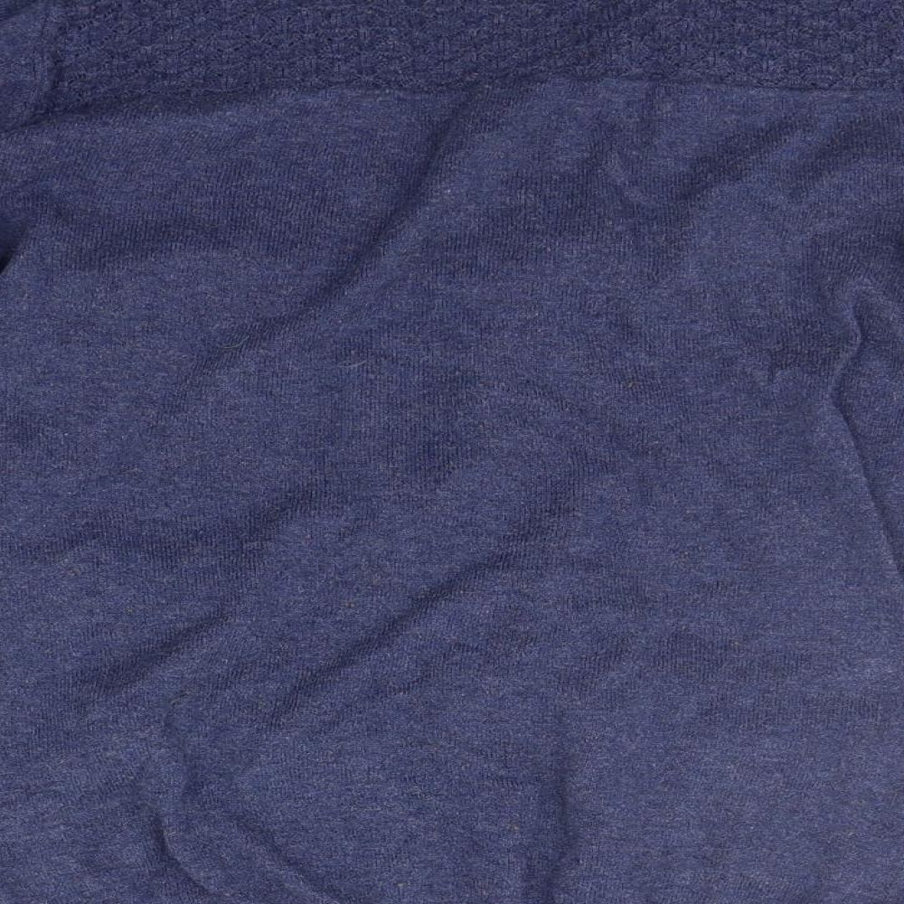 Brand and care label for Falmer Heritage women’s blue cardigan jumper, size UK 10