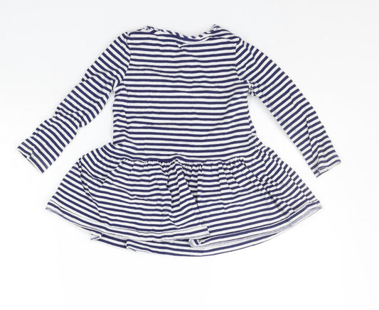F&F Boys Blue Striped T-Shirt Dress Size 18-24 Months