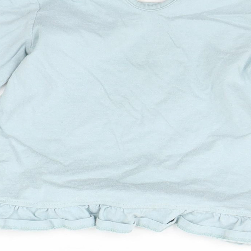 George Baby Blue Basic T-Shirt Size 12-18 Months - details on chest