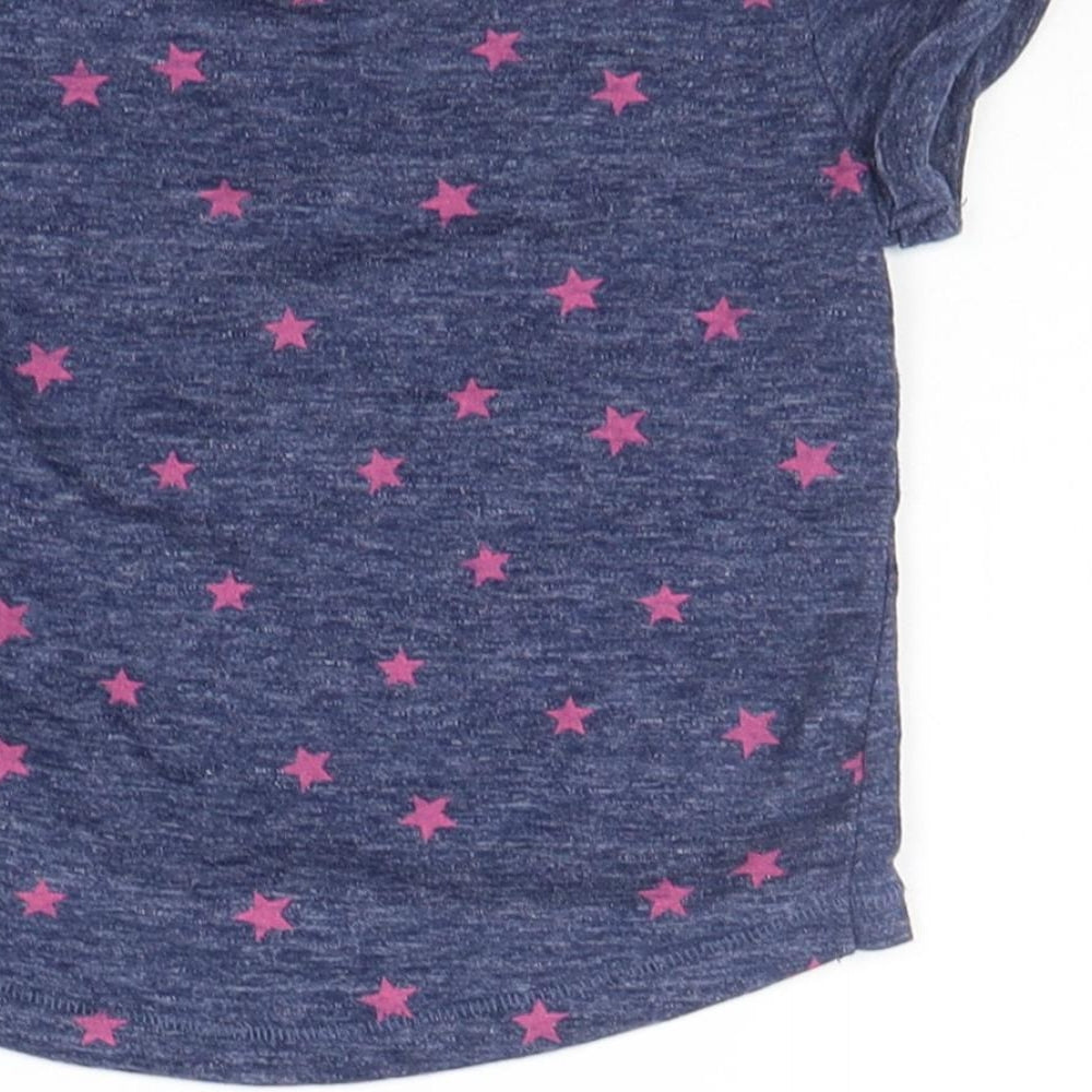 Brand and care label for Next boys’ blue basic t-shirt, size 3-6, months