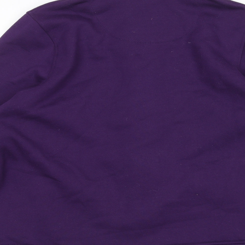 BM Womens Purple Full Zip Jumper Size M