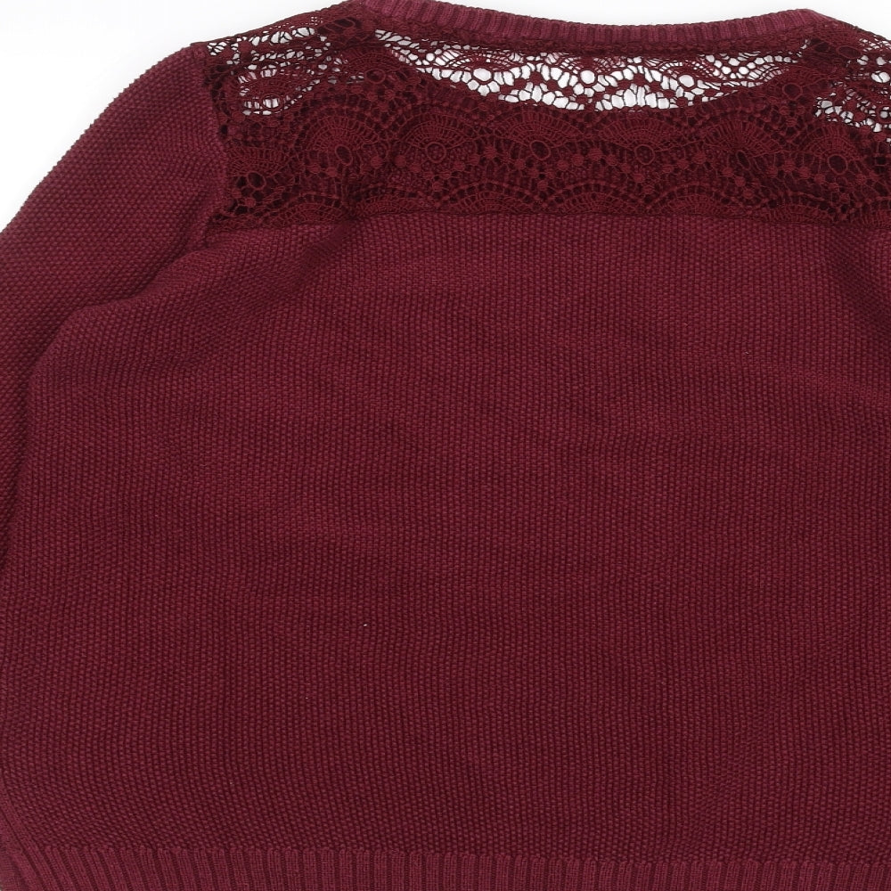 George Womens Red Pullover Jumper Size 14