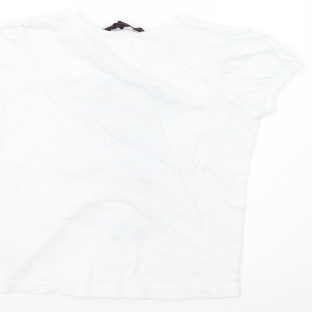 French Connection Girls White Basic T-Shirt Size 6 Years