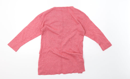 Monsoon Womens Pink Knit Pullover Sweatshirt Size S