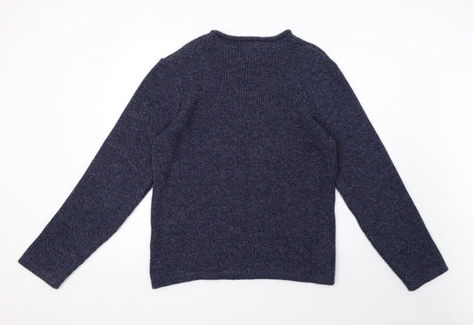 John Lewis Mens Blue Knit Pullover Sweatshirt Size L - 44inch