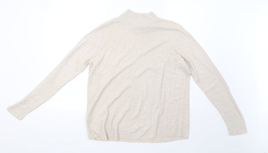 Marks and Spencer Womens Beige Knit Pullover Sweatshirt Size 14