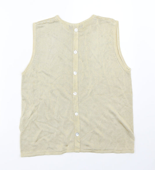 HONEY Womens Beige Basic Tank Size M