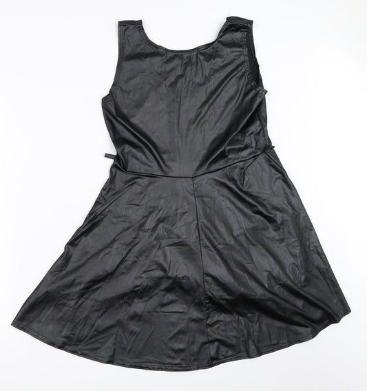 Preworn Womens Black Skater Dress Size S