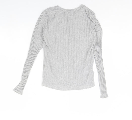 Topshop Womens Grey Basic Blouse Size 14