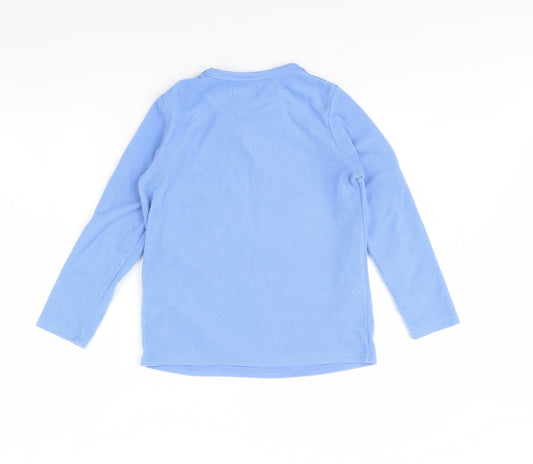 PJ Collections Girls Blue Solid Fleece Cami Pyjama Top Size 11 Years