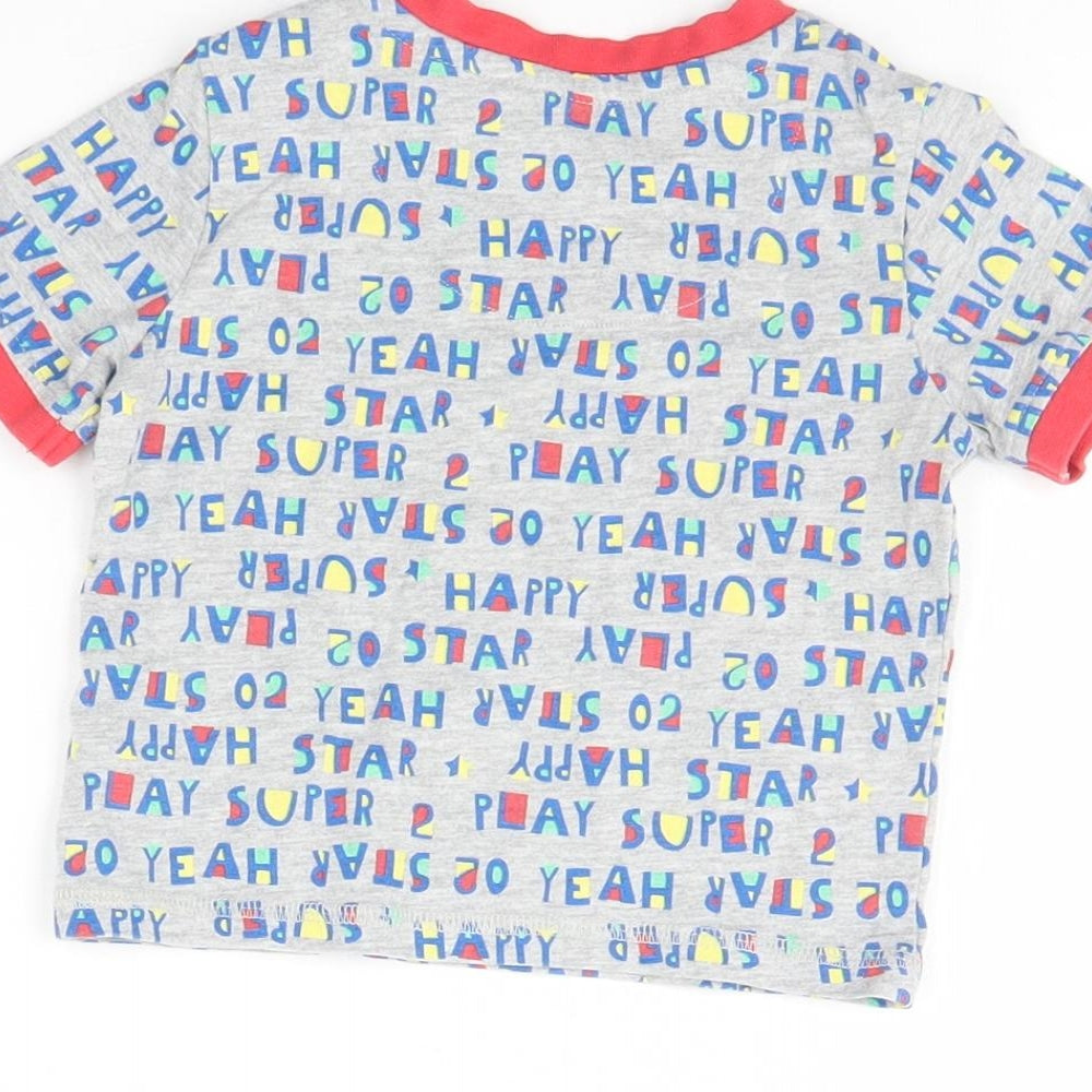 TU Baby Grey Spotted Basic T-Shirt Size 6-9 Months - star